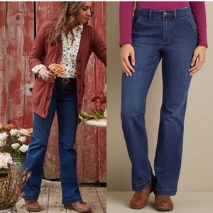 Duluth trading company Women's Asset Management High Rise Trouser Jeans 8